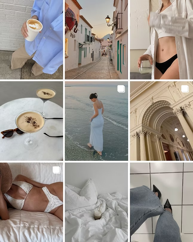 Instagram profils ar DAGNESHI filtriem — vienotas, estētiskas bildes